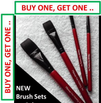 FACE PAINT BRUSH Fun Factory Set of 4 - SUPER SALE