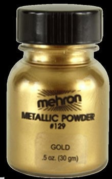 Mehron Gold Metallic Powder with Mixing Liquid