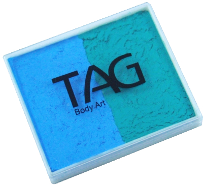 TAG Face Paint 50g Teal and Light Blue Split Blender Cake